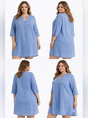 Aimage Light Blue Tunic Dress